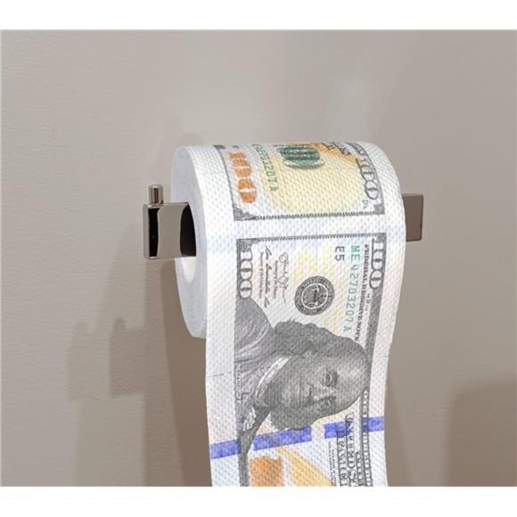 240-Sheet Gag Joke Money‎ Toilet Paper, 100 Dollar Bill, 1 Roll - Picture 1 of 7